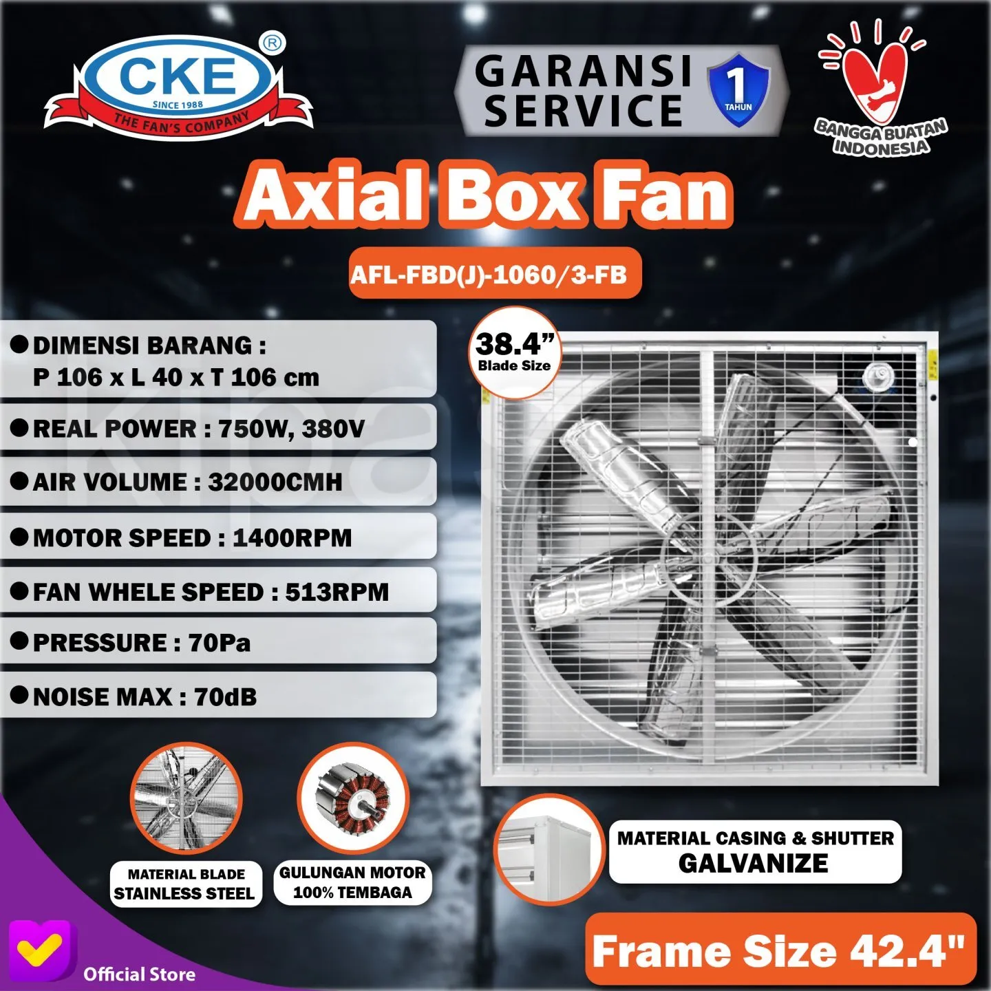 AFLFBD(J)1060/3FB Box Fan KIPAS CKE