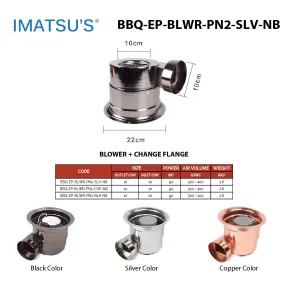 Korean barbeque Exhaust<br> BBQ-EP-BLWR-PN2-SLV-NB 3 bbq_ep_blwr_pn2_slv_nb_03
