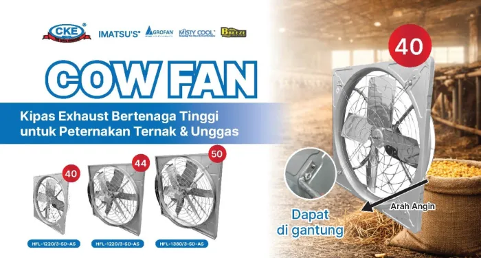 Cow Fan : Kipas Exhaust Bertenaga Tinggi untuk Peternakan Ternak & Unggas