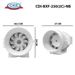 Inline Duct CDI-BXF-250(2C)-NB<br> 3 cdi_bxf_2502c_nb_03