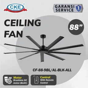 Ceiling Fan CF-88-9BL/AL-BLK-ALL<br> 1 cf_88_9blal_blk_all_01