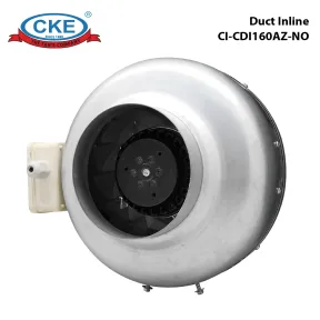 Inline Duct CI-CDI160AZ-NO<br><br>Spesifikasi :<br>Size 6.4"<br>Power 130W<br>Voltage 220V<br>Speed 2500RPM<br>Capacity 755CMH 2 ci_cdi160az_no_02