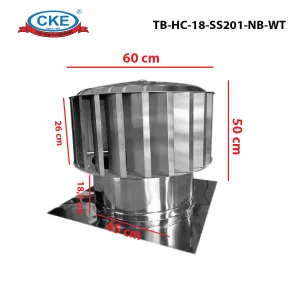 Turbin Ventilator TB-HC-18-SS201-NB-WT<br> 2 tb_hc_18_ss201_nb_wt_02