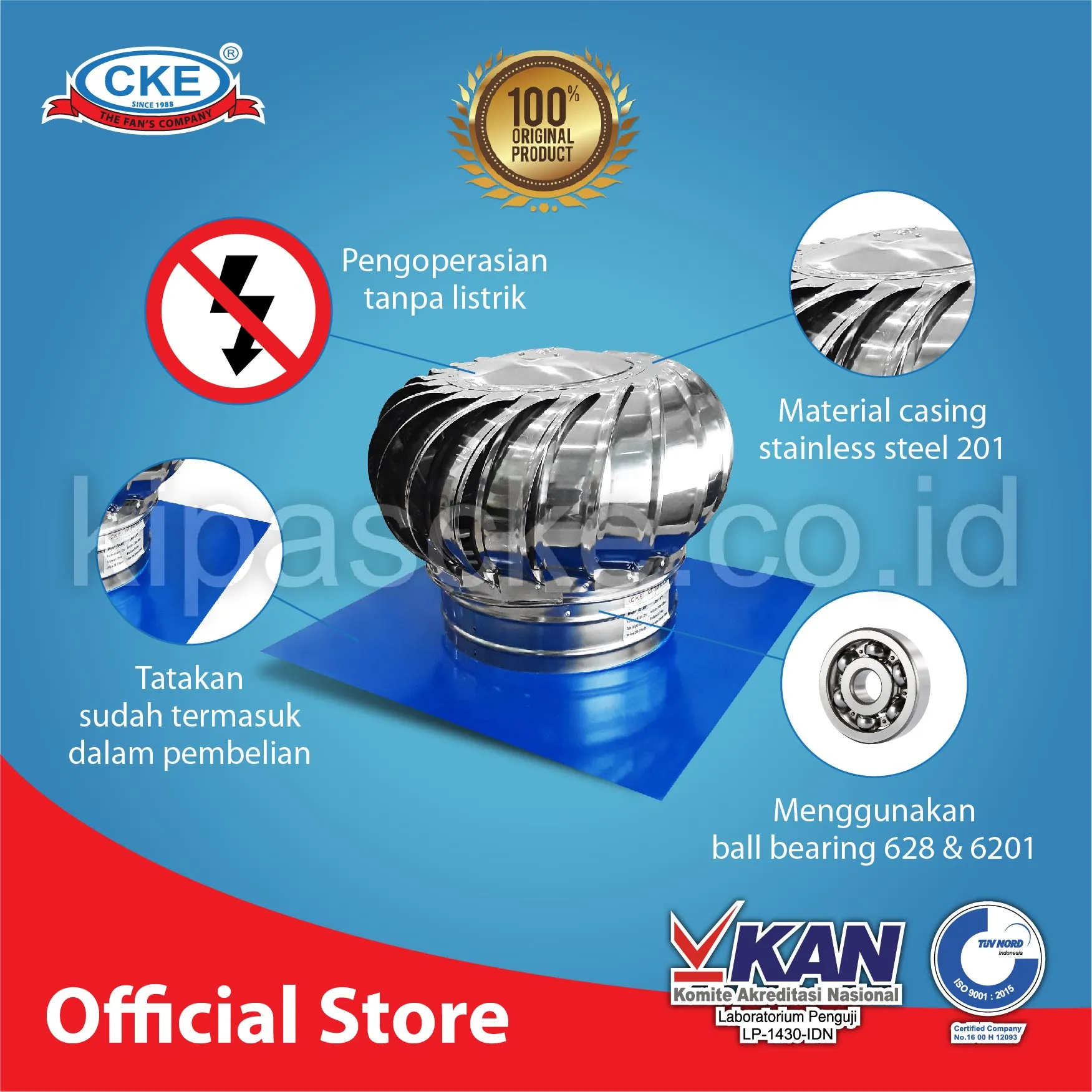 TBTG600TSSNBAS Turbin Ventilator KIPAS CKE