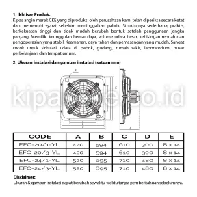 Exhaust Fan EFC-24/3-YL 3 ~item/2021/12/29/efc_24_3_yl_3w