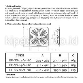 Exhaust Fan EF-SS-14/1-NX 3 ~item/2022/1/14/ef_ss_14_1_nx_3w