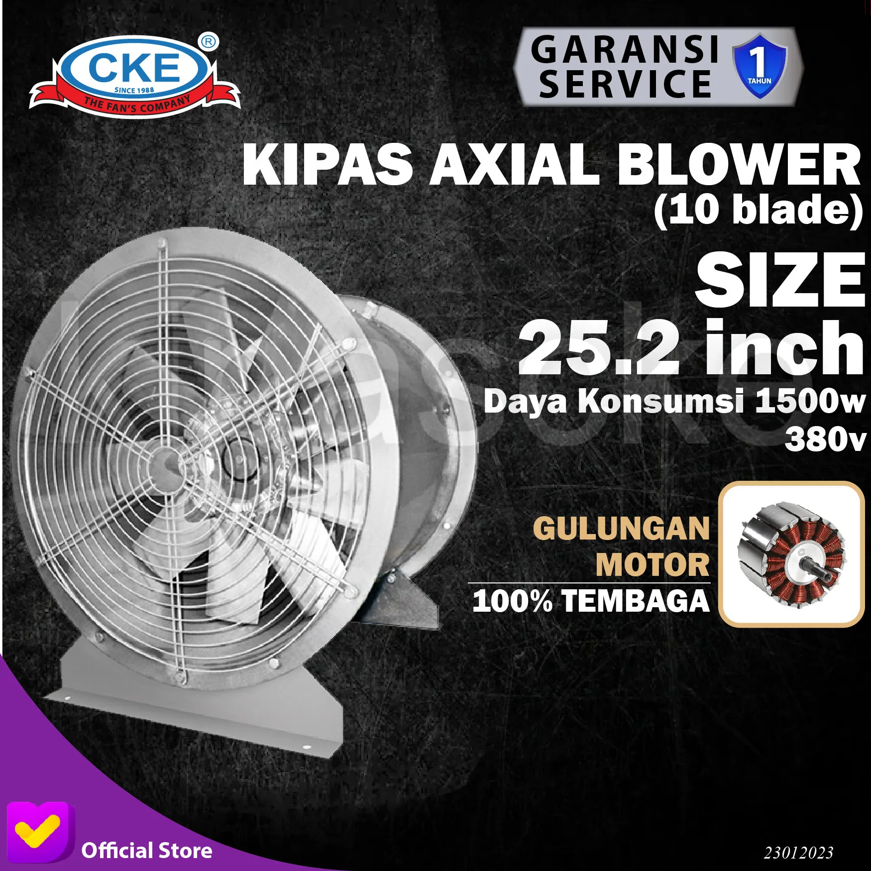 AFD-630GLV/10/1.5/6 | Axial Fan Direct | KIPAS CKE